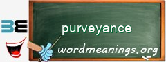 WordMeaning blackboard for purveyance